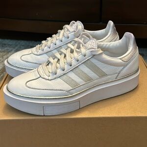 Adidas Sleek three stripe platform sneakers